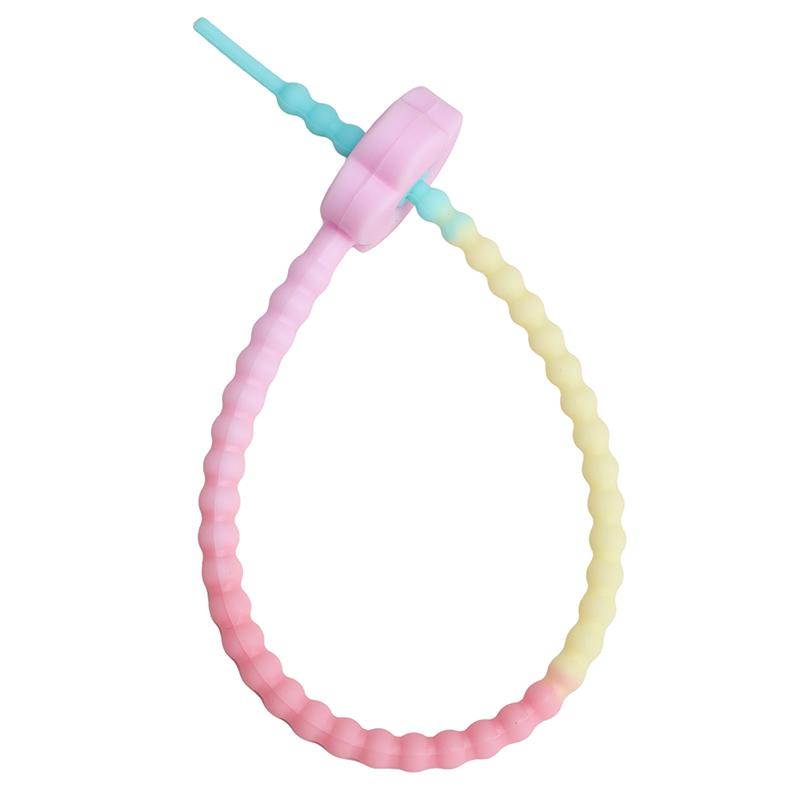 2-10Pcs Silicone Plum Blossom Gradient Keychain
