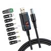 R6FF Universals USB To DC5.5mm Power Cable 8 Adapters for Multiple Electronics