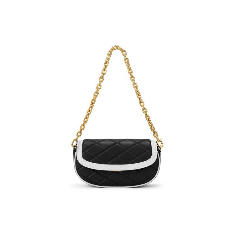 Charles & Keith Quilted Chain Wide Shoulder Strap PU Underarm Shoulder Bag Women shoulder bag White CK2-20271032