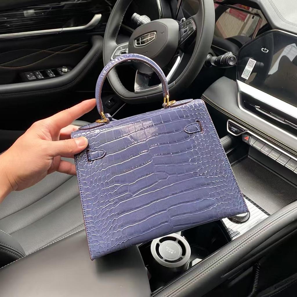 2025 Cross-border Bags Women's New Trendy Fashion Hand-held Small Square Bag Crocodile Pattern  Bag Shoulder Crossbody Bags