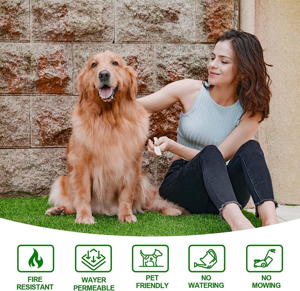 Aritificial Realistic Grass Pad, Simulation Pet Lawn Mats, Thick Synthetic Fake Mat For Outdoor Garden Patio Landscape Dog Pet S