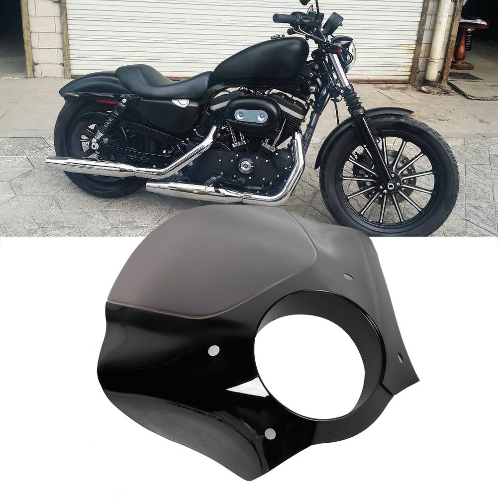 6in Vintage Motorcycle Headlight Fairing Smoky Windshield Universal Modified Part