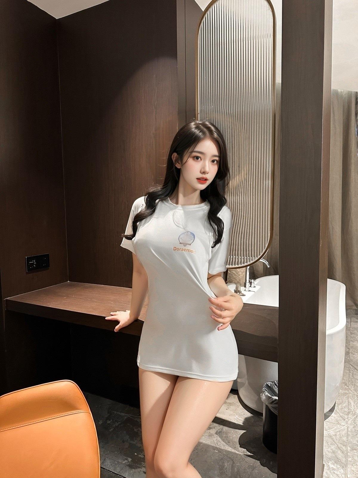 

Nursing clothes go out sexy underwear fashion print jingle cat short sleeve T-shirt outside feeding clothes m【 40-50kg 】