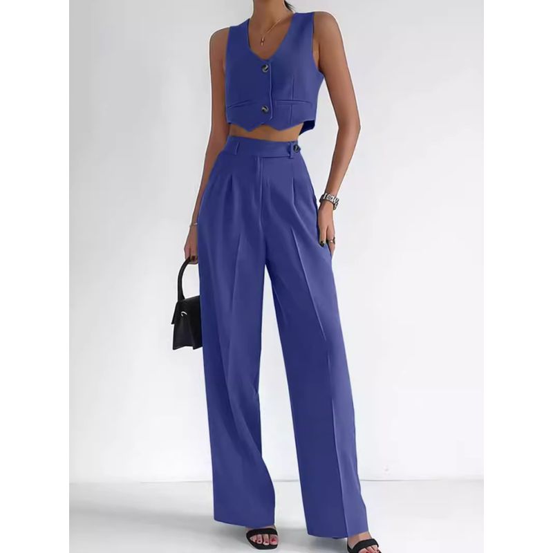 Fashion Casual Vest Temperament Set Women Clothes Spring/Summer Casual Vest Temperament Set