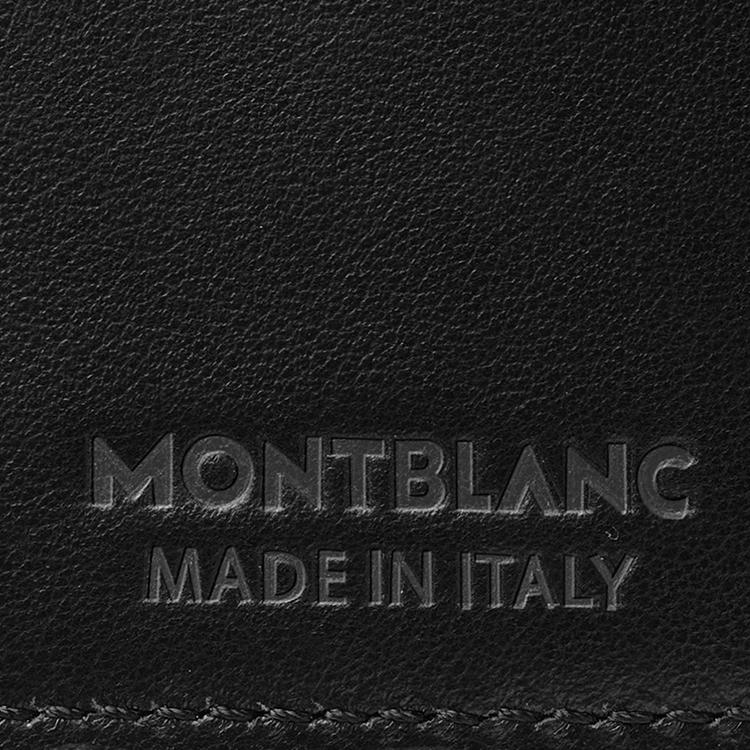Montblanc Meisterstück 4810 Bark Print Zip Closure Leather Card Holder Men Accessories Black 130931