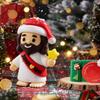 50pcs Christmas Little Jesus Figures PVC Red Mini Jesus Figurines Christmas Tree Decorations Ornaments for Home Pendant Decor