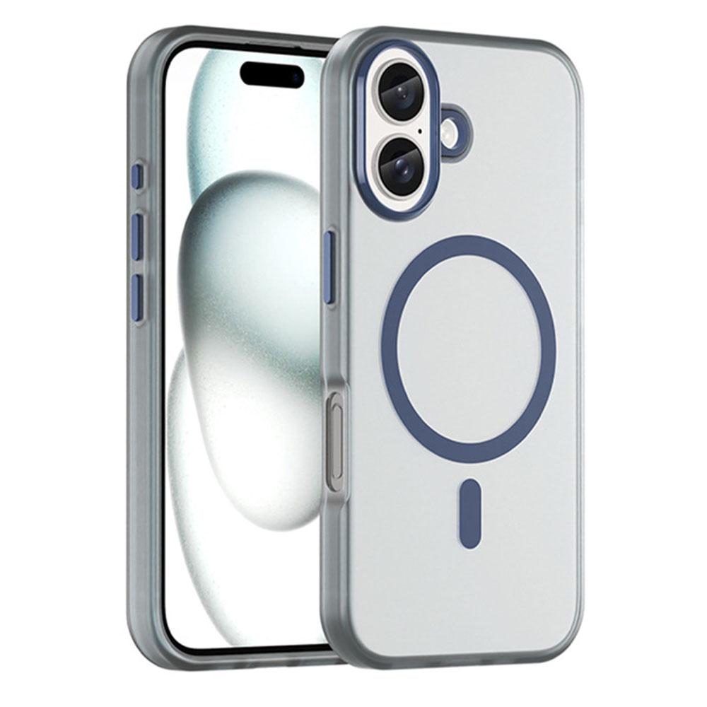 For iPhone 16 Case Compatible with MagSafe Skin-Touch PC+TPU Matte Phone Cover