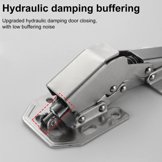 Kitchen Cabinet Hinges Rustproof Corrosion Resistant Multipurpose No Pre-drilled Heavy Duty Soft Close Hidden Hinges