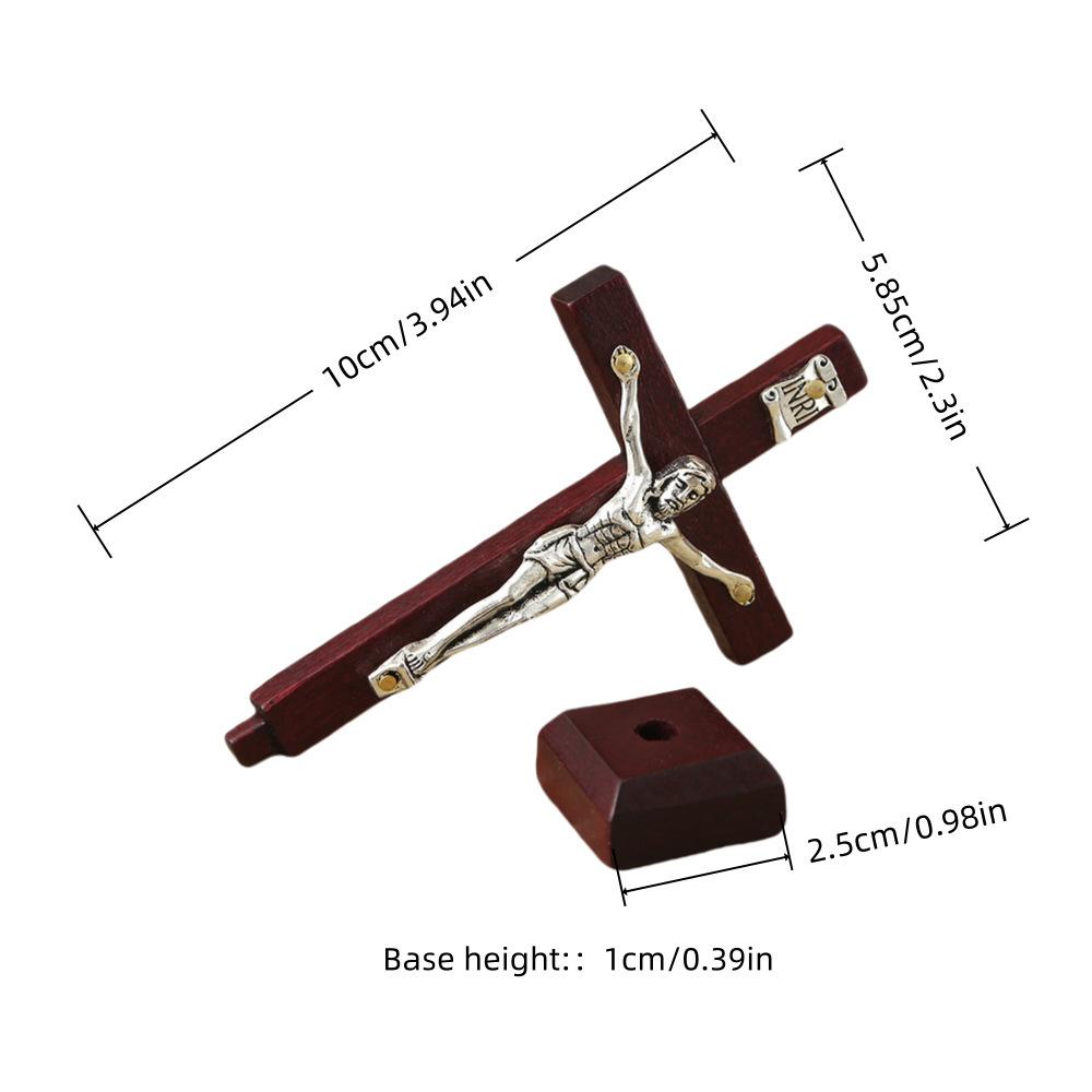 Easter Wood Cross Ornament Home Ornaments Handmade Wooden Crafts Solid Wood Ornaments Gifts