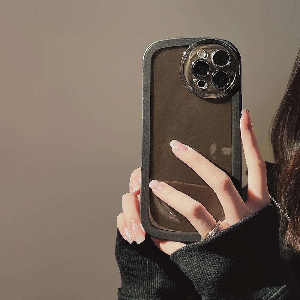 Simple Solid Color Transparent 14 Suitable for Iphone13promax IPhone Case 11 All Inclusive 16 Soft 15 Couples 12