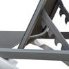 Aluminium Frame Sun Lounger, with Adjustable Back - Grey