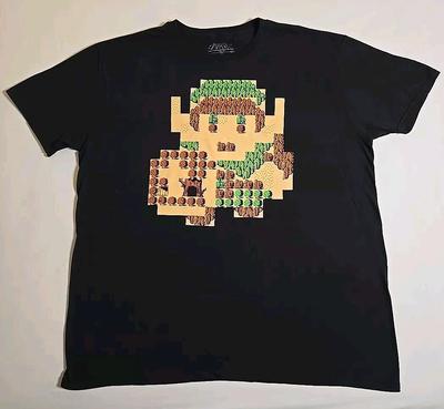 Legend Of Zelda "Link Map" Lootwear Exclusive T-Shirt Men's Solid Black Size XL