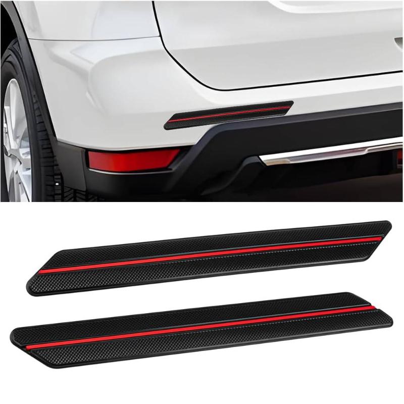 Universal Truck Car 2PCS Bumper Protector Strips Rubber Anti Scratch Guard Protective Corners for Exterior Protection