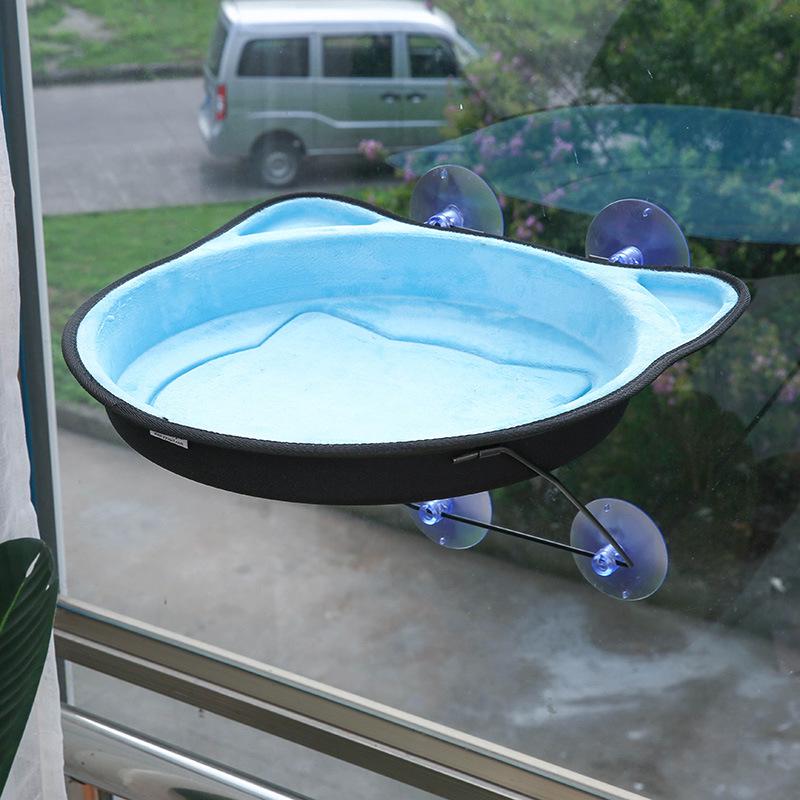 Amaca per letto per gatti con finestra, posatoio per gatti montato su finestra, seduta soleggiata per piccoli gatti da interni con aspirazione