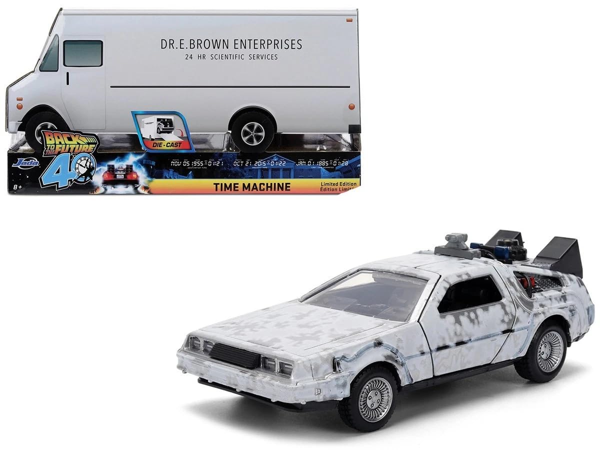 

JADA TOYS 1/32 Scale Back to the Future 40th Anniversary DeLorean Time Machine Truck Package Hollywood Rides [Parallel Import]