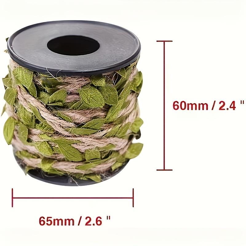 10M Jute Hemp Rope - Heavy Duty Twine with Green Leaf Design Rustic Cord for Gardening, DIY Crafts, Gift Wrapping & Home Decor