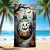 1Pc Halloween Ornament Jacko'Lanterns Beach Towel Quick Dry Multiuse For Beach Pool Gym Yoga Home Travel Christmas Halloween Xmas Gift S1516