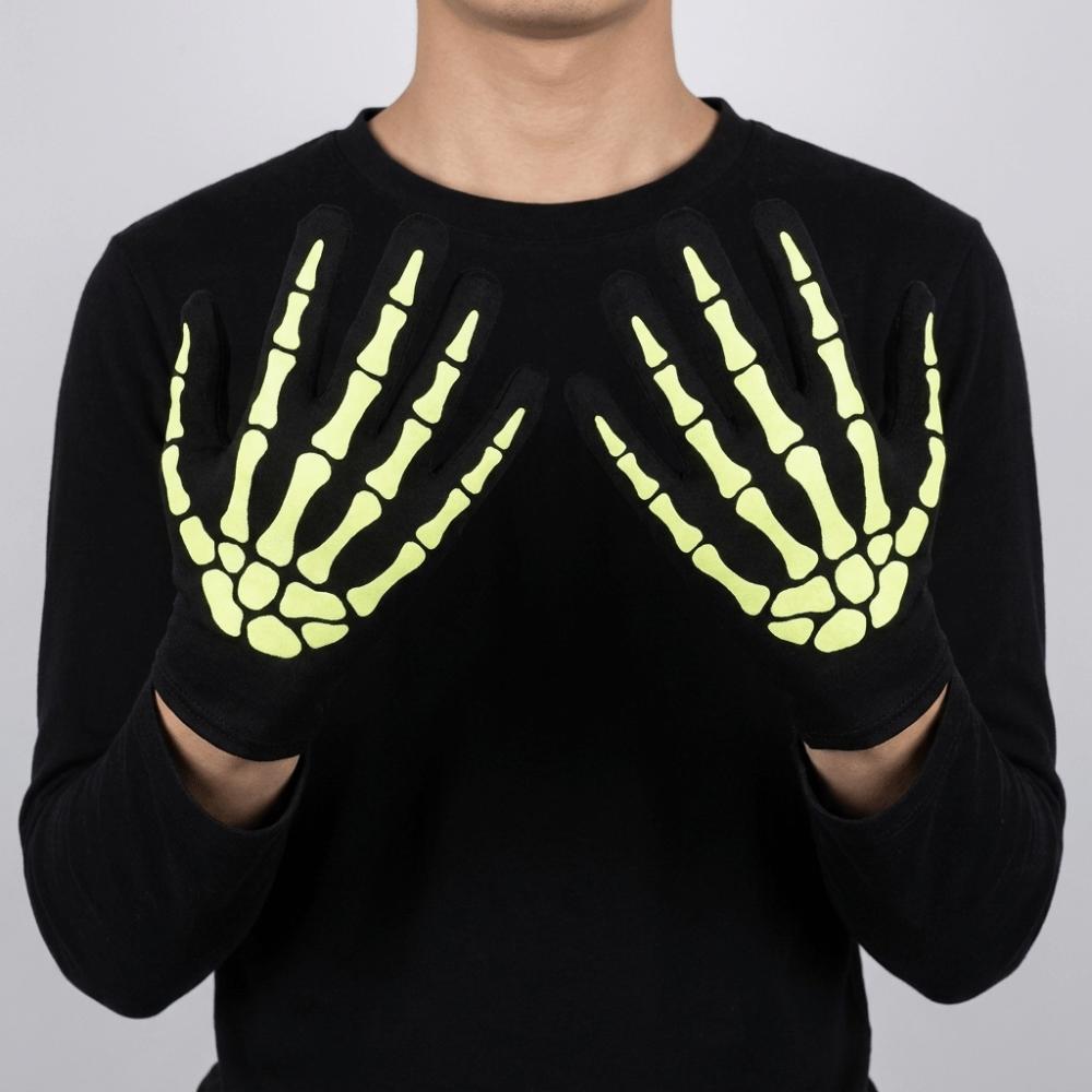 Winddichte Skelettkralenhandschuhe Cosplay-Requisite Skelett Goth Fäustlinge Süße Halloween-Handschuhe Festival