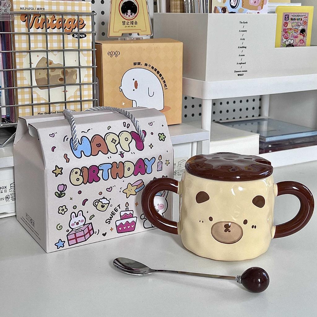 Creative Funny Expression Mug Birthday Gift for Boyfriend and Girlfriend Ceramic Cup Girlfriend Practical Souvenir Gift Box