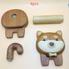 Charming Shiba Inu Toilet Paper Holder Handcrafted Solid Wood Bathroom Accessory with Adorable Dog Design, Minimalist Bamboo Decor for Dog Lovers