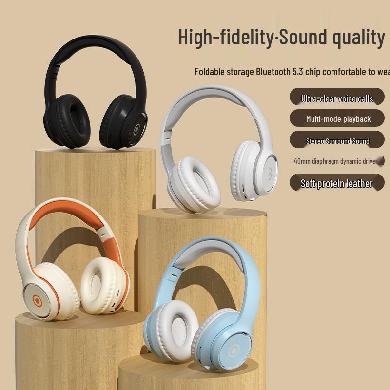 Trendy Over-Ear Bluetooth Headphones with Heavy Bass for Sports & E-sports
