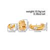 Salircon 3 Pcs/Set Trendy Vintage Gold Color C-shaped Clip Earrings Women's Unique Creative Rhinestone Piercing Earrings Jewelry