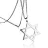 Vnox Trendy Hexagram Pendant Necklace for Man High Quality Stainless Steel Star of David Shape 24" Link Chain Male Jewelry
