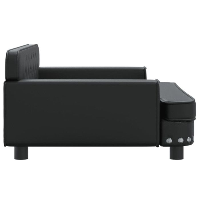 VidaXL Dog Bed, Pet Sofa with Wooden Frame, Basket for Puppies Indoor House, Black 171876
