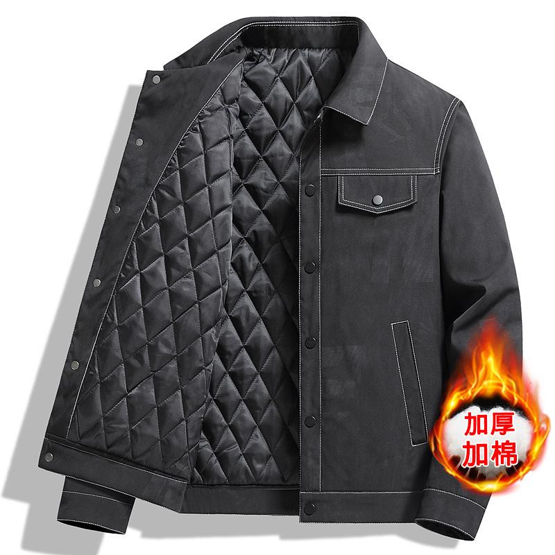 Jacke Herren Neue Herbstmantel Große Größe Koreanische Version des Casual Revers Top Herren