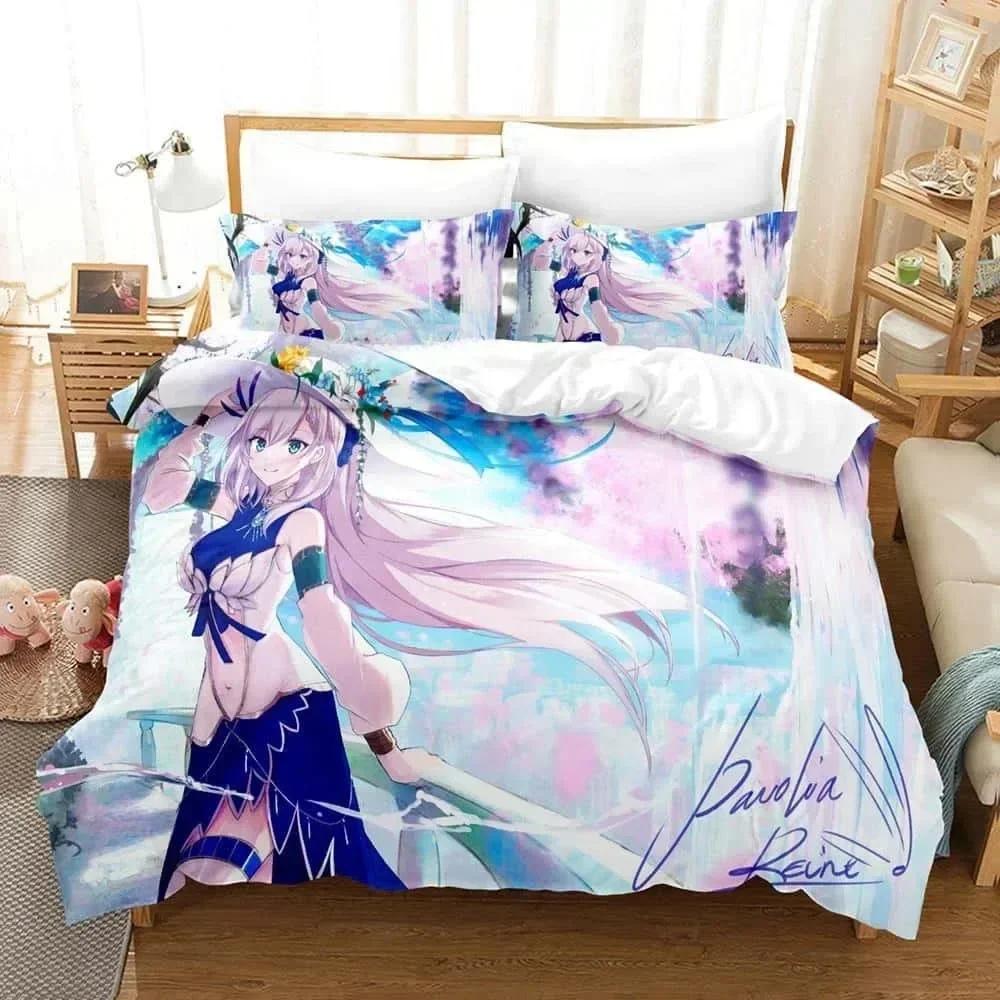Comforter New 3D Anime Kawaii Girls Pavolia Reine Bedding Set Single Twin Full Queen King Size Bed Set Adult Kid Bedroom S
