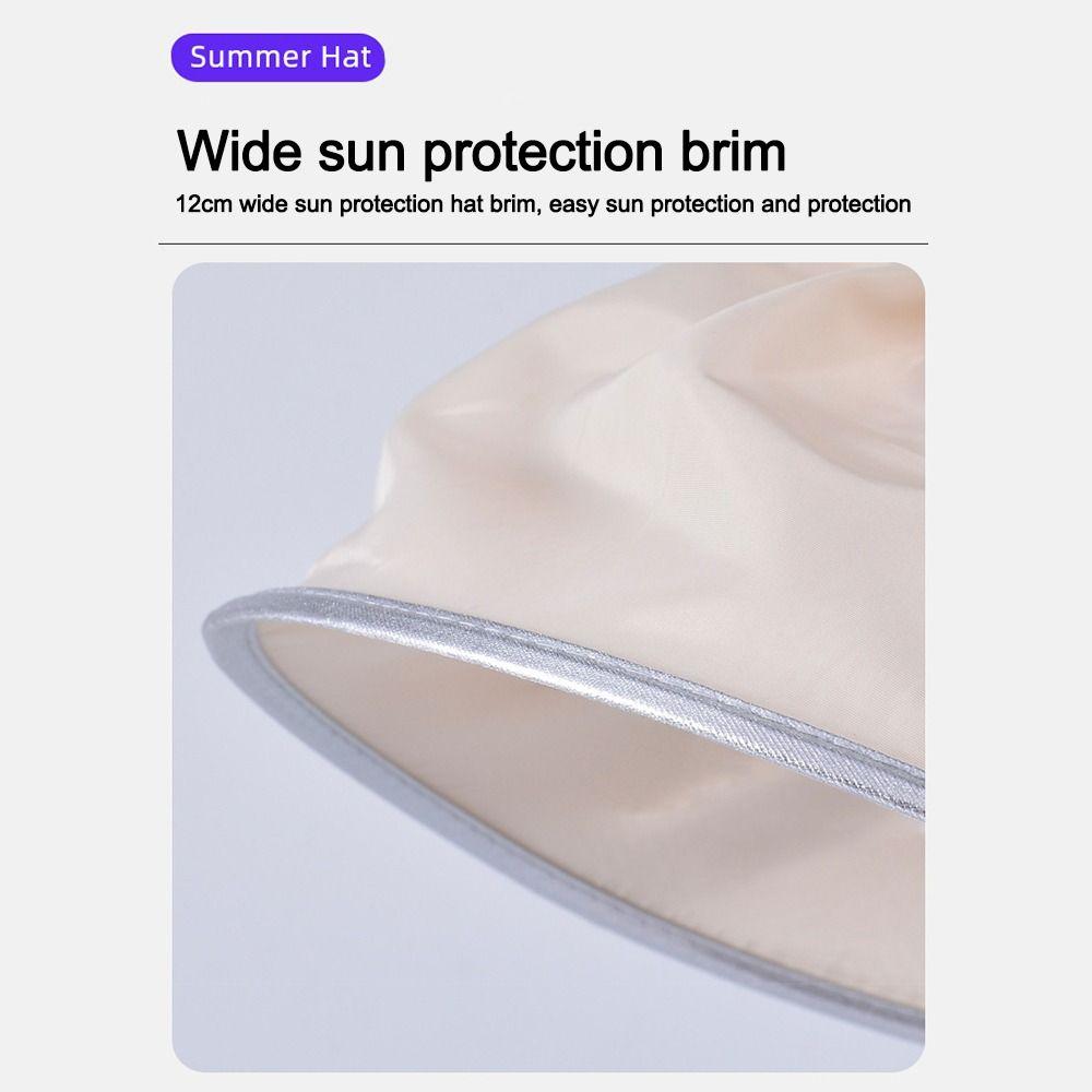 Kan brukes som skulderveske Dame solhatt Bred skygge solseil hatter All match visir cap