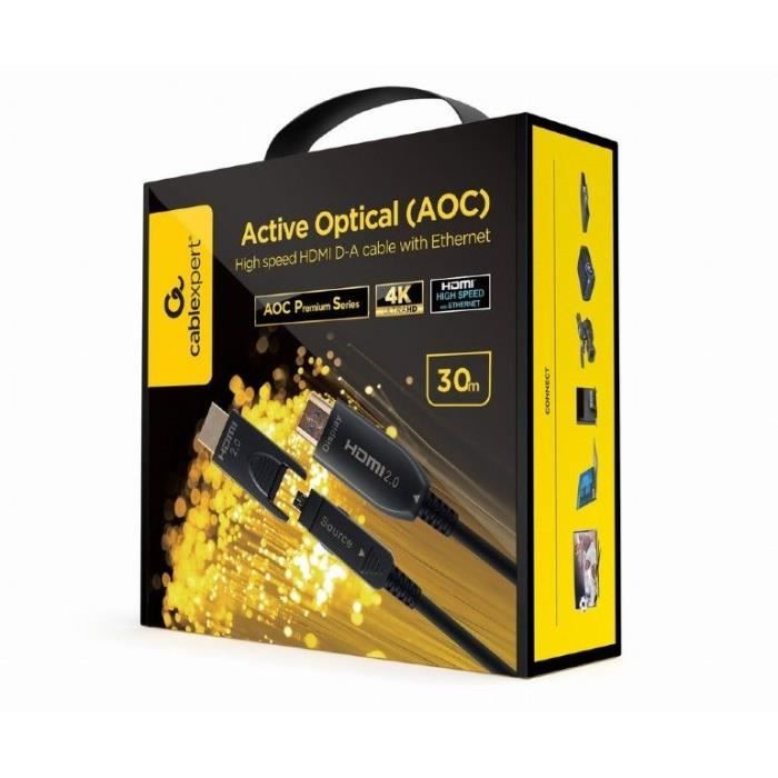 HDMI AOC-Kabel - Gembird - 30 m - Glasfaser - Aktiv - Integriertes Ethernet