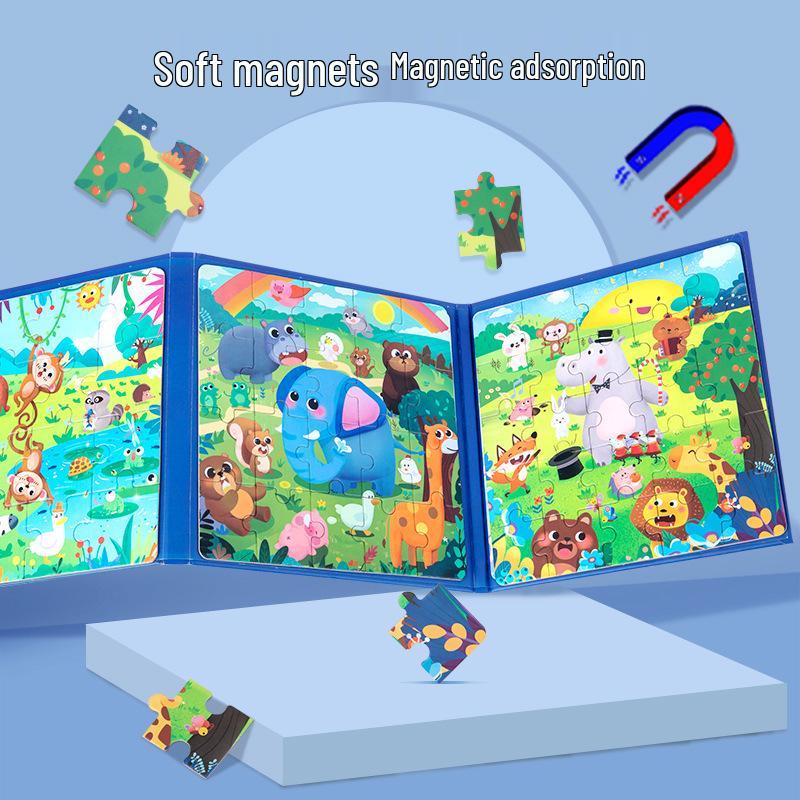 Magnetic Animal & Transport Puzzle Set for Early Childhood - Levels 1 To 5