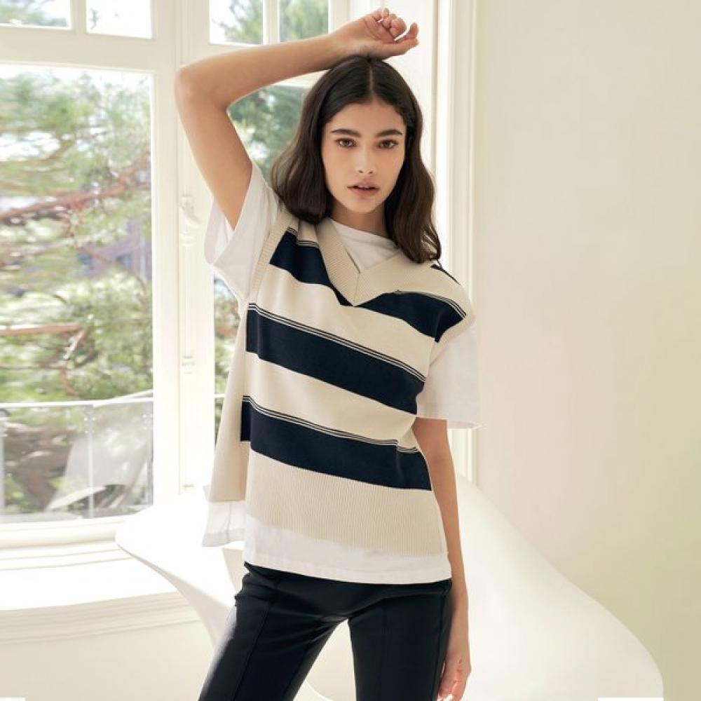 Huit V Neck Knit Vest htwVt2k02t