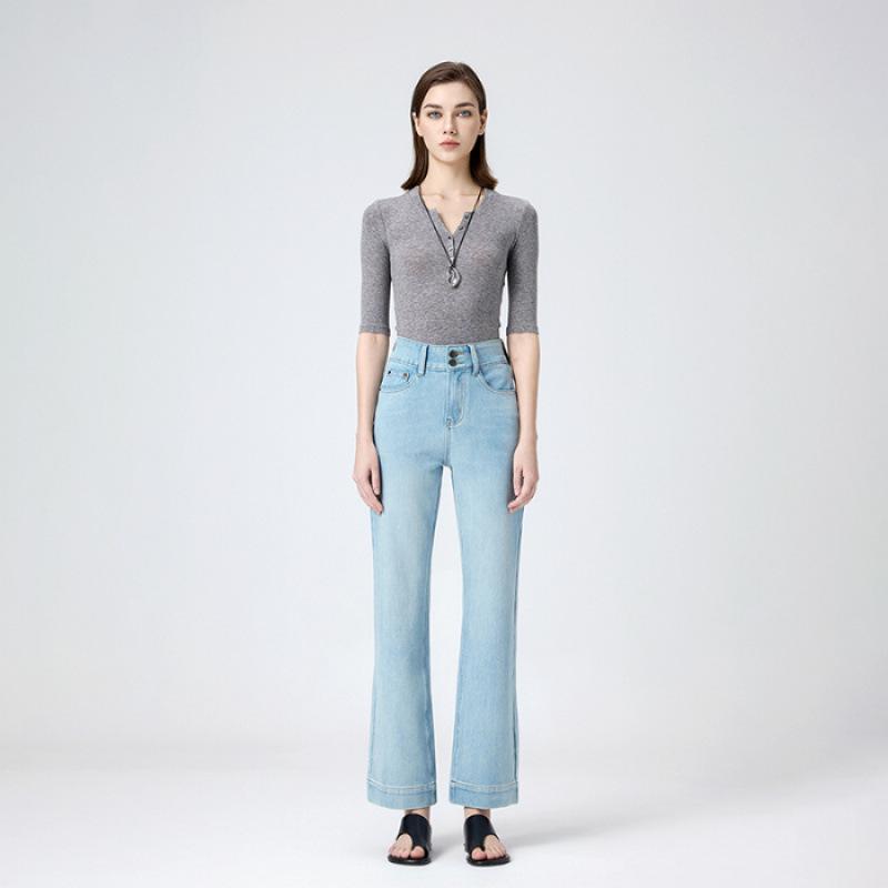 High-Quality Double-Button Four-Way Stretch Cigarette Pants for Women - Slimming Nine-Point Straight Leg, 2025 Autumn Collection 28