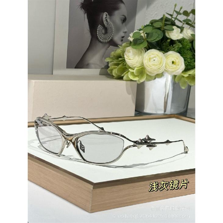 

Trade order European and American large-frame sunglasses, personalized UV protection rimless sunglasses for men and women YTT Silver frame, light gray(