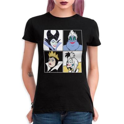Cartoon Villains Witches T-Shirt, Maleficent Ursula The Evil Queen Cruella Shirt, Men's Women's Sizes (EVI-00071)