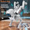 2.4G Rc Dog Sing Dancing Programming Mechanical Voice Dialogue App Remote Control Cute Expression Puppy Kids Toy Christmas Gifts