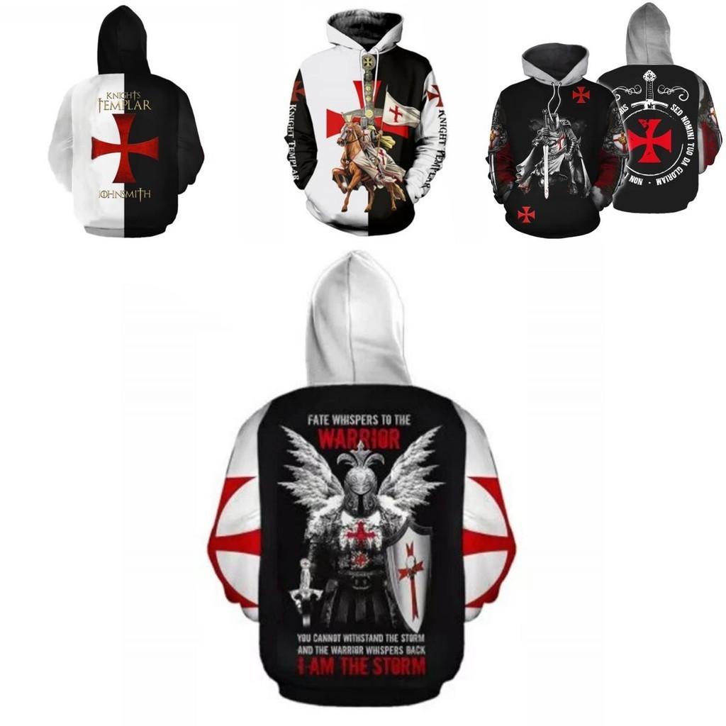 Cross Knight Cosplay Sweatshirt Soft Comfortable Unisex 3d Printed Hoodie Jacket For Medieval Style