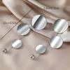 Metallic Glossy Triple-Round European & American Style Korean Earrings