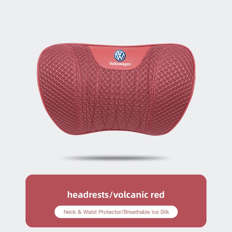 For VOLKSWAGEN VW Car Seat Ice Silk Pillow Neck Driving Seat Headrest Back Cushion For Volkswagen Polo Golf Tiguan Passat Sharan