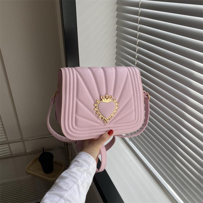 Chic Medium-sized Shoulder Bag For Women In Elegant Black White Pink Green