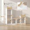 Children's Bookcase with Reading Nook, 3-in-1, 121 x 30 x 106 cm, White