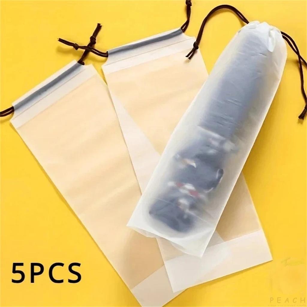 5/50pcs Transparent Waterproof Umbrella Storage Bag Exquisite Reusable Drawstring Bag Home Storage Organizer Trend Accessories