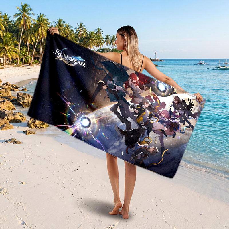 Large Beach TowelHonkai Star Rail Soft Absorbent Towel Beach Bath Home Use