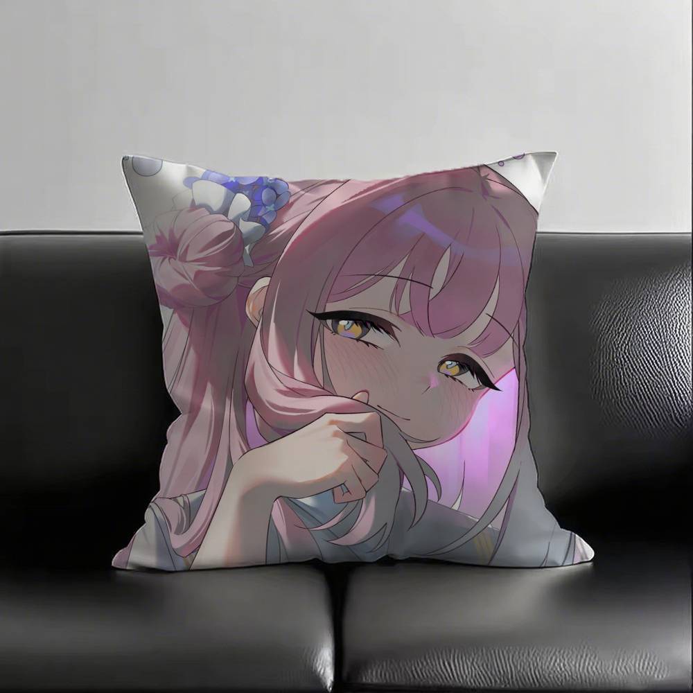

1pc Anime Blue Archive Misono Mika Pillow Case Fashion Square Pillowcase Bedroom Sofa Room Ins Decoration Leisure 16x16Inch
