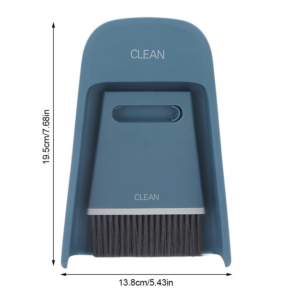 2 Brush 1 Dustpan Mini Dustpan Brush Set Small Table Dustpan Brush Set  For Desk синий