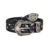 PU Leather Belts with Relief Flower Buckle Adjust Size Pin Buckle Waist Belt Woman Jeans Dresses Skirt Coat Waistband
