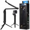 3-in-1 Tripod Monopod with Selfie Stick for GoPro - Black
