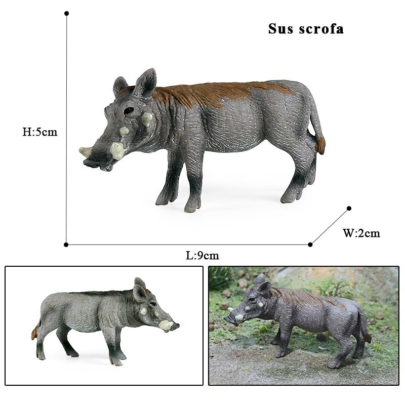 Oenux Wild Boar Tapirus Indicus Porcupine Animals Simulation Model Action Figures Figurine Educational Collection Kids Toy Gift